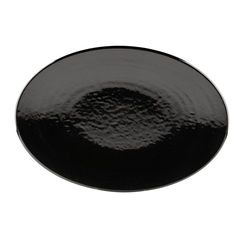 701-D812RRB 12 3/4" x 8 3/4" Oval Pebble Creek Platter - Melamine, Black
