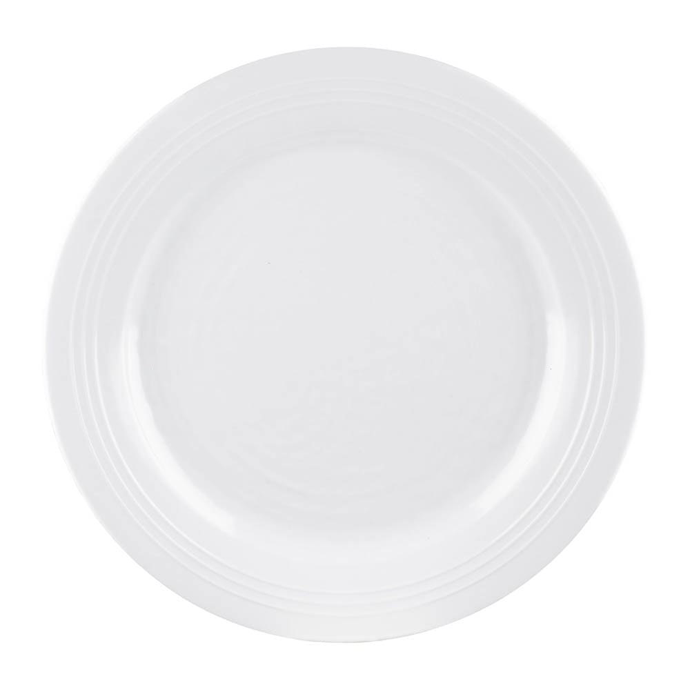 701-D897GGW 9" Round Melamine Dinner Plate, White