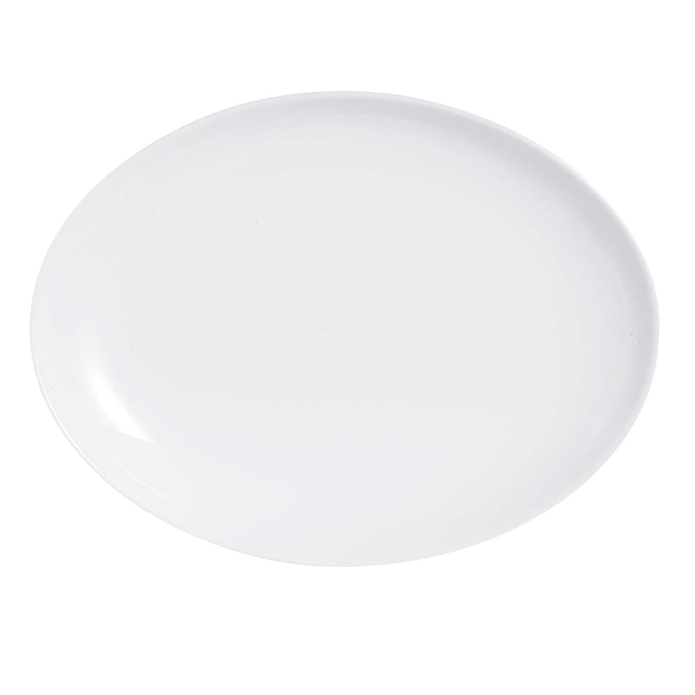 450-N9364 13" x 9 3/4" Oval Evolutions Platter - Glass, White