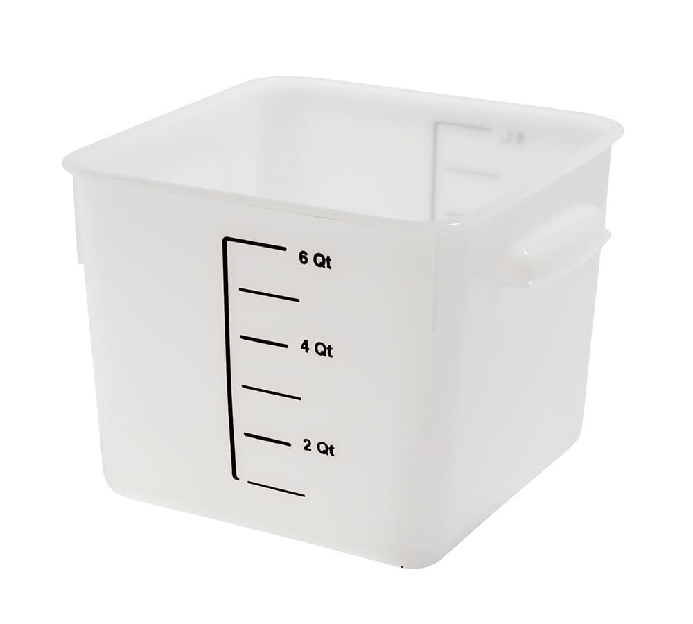 007-FG9F0500WHT 6 qt Square Storage Container - Poly White