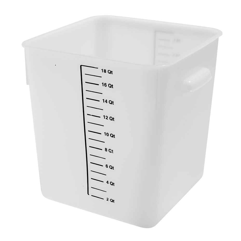 007-FG9F0800WHT 18 qt Square Storage Container - Poly White