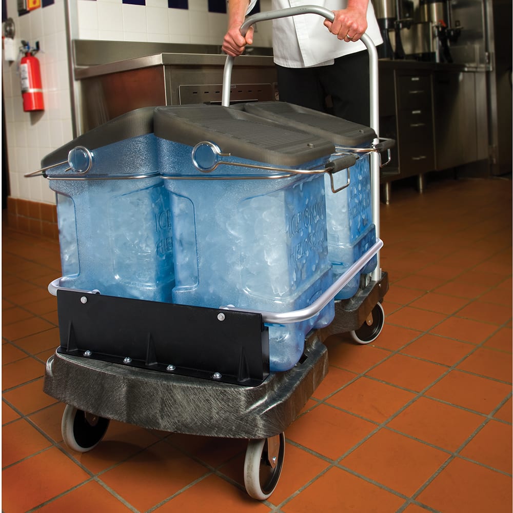 007-FG9F5500BLA ProServe Ice Cart - 100 lb Capacity, 5" Casters