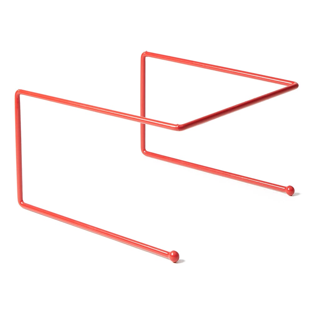 166-RSR312 9" Square Pizza Stand - 7"H, Rubberized Steel, Red