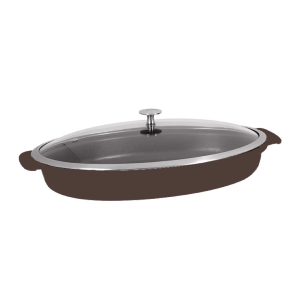 Spring USA 8265-7/38 3 qt Oval Roasting Pan w/ Cover - Induction Ready, Aluminum/Ceramic, Bronze