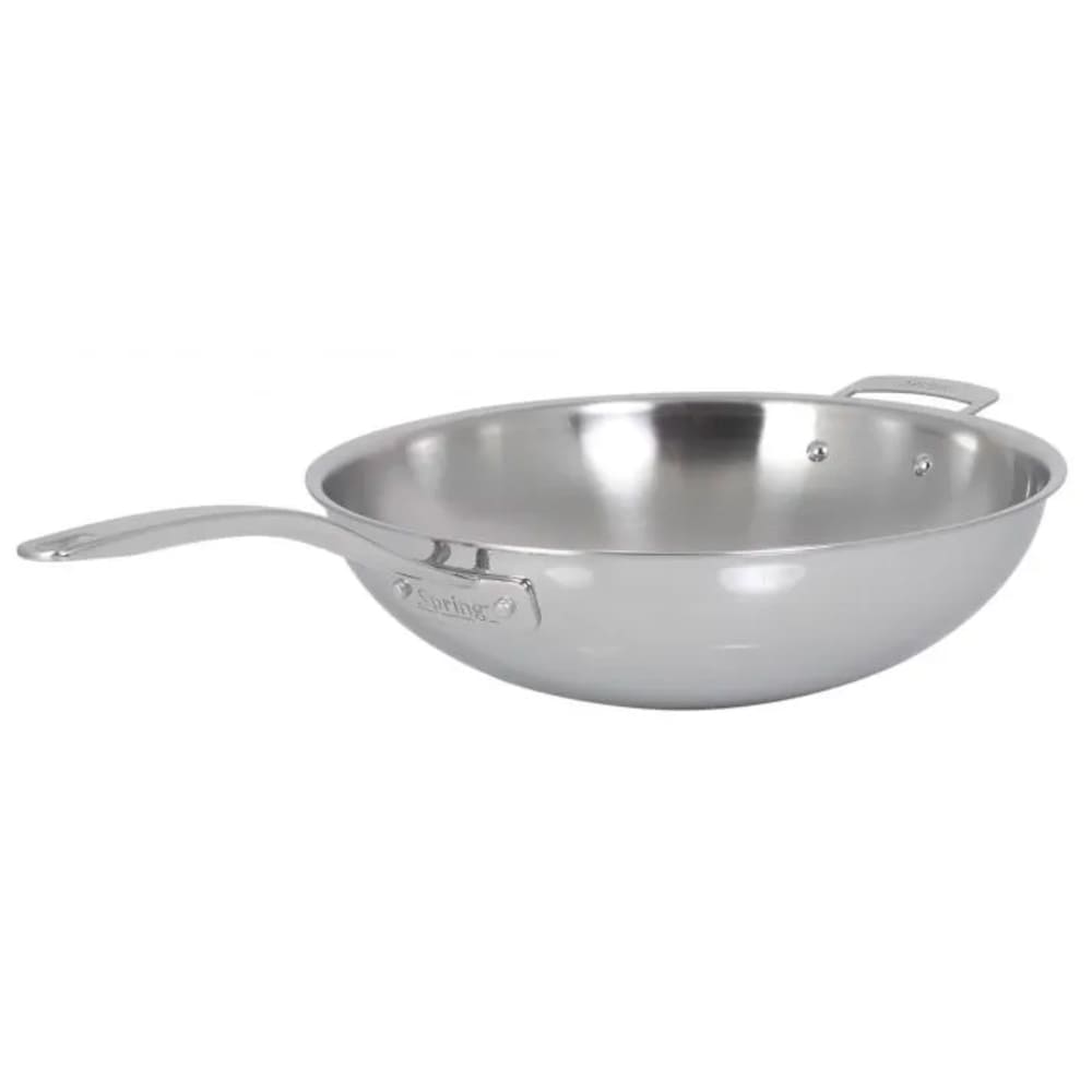 Spring USA 8216-60/34 13 3/8" Stainless Stir Frying Pan - Induction Ready