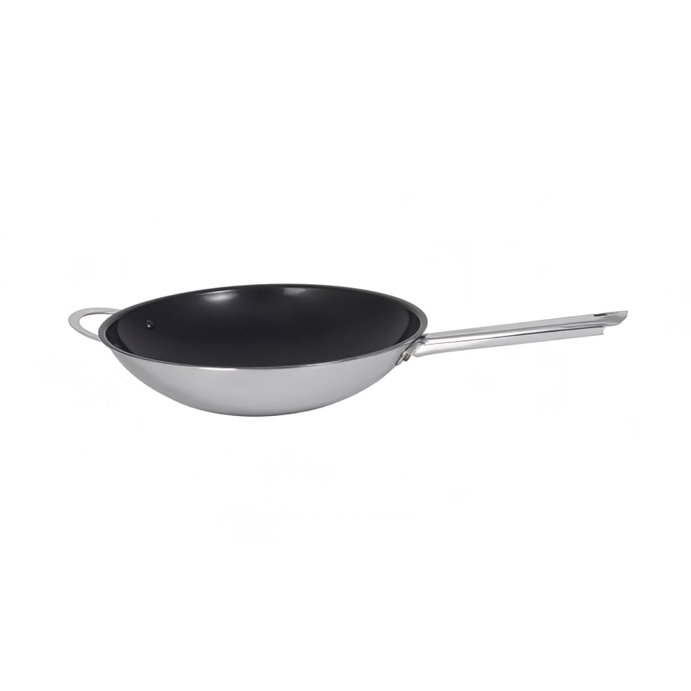 Spring USA 8217-60/32 12 1/2" Non Stick Stainless Stir Frying Pan - Induction Ready