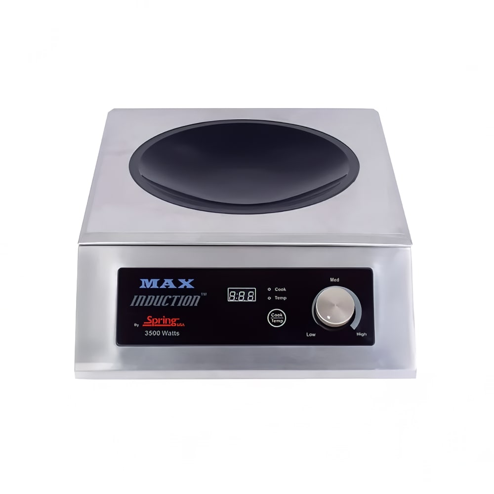 Spring USA SM-351WCR-8 MAX Induction® Countertop Induction Wok Unit w/ 4 qt Wok Pan, 208 220v/1ph