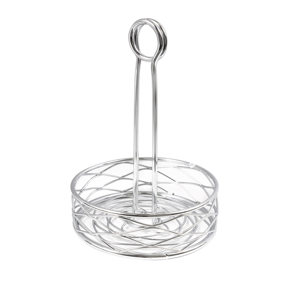 166-RBNC26 Round Condiment Caddy - Wire, Chrome