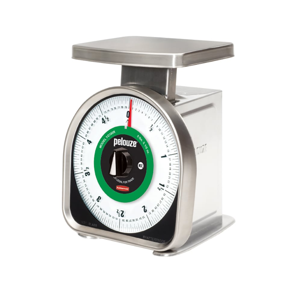 007-YG180R Pelouze Portion Scale - Dial Type, 5 lb x 1/2 oz, Aluminum/Stainless