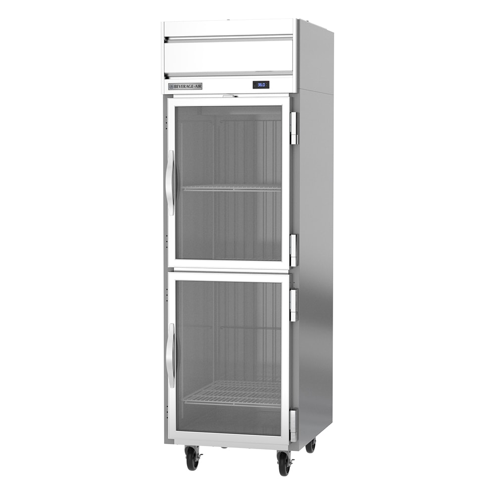 118-HR1HC1HG 26" One Section Reach In Refrigerator, (2) Right Hinge Glass Doors, 115v