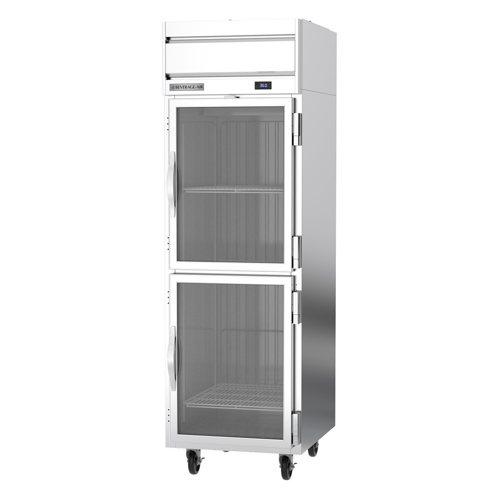 118-HRP1HC1HG 26" One Section Reach In Refrigerator, (2) Right Hinge Glass Doors, 115v