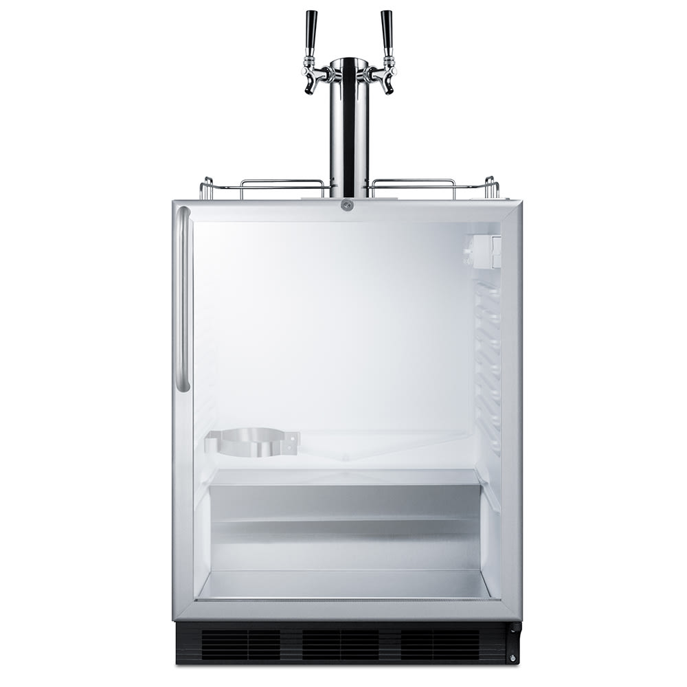 162-SBC56GBICSSADA 24" Kegerator Beer Dispenser w/ (2) Keg Capacity - (1) Column, Stainless,...