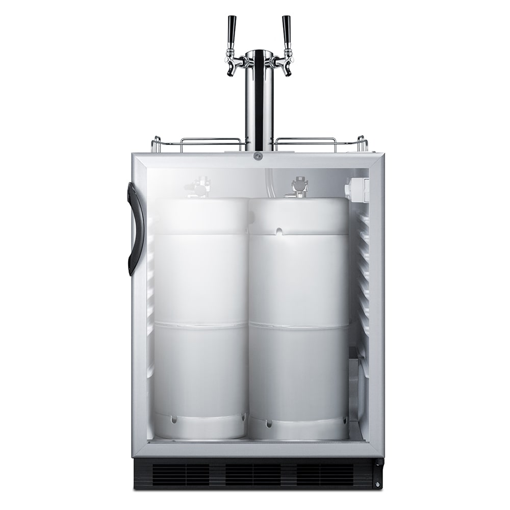 162-SBC56GBIADA 24" Kegerator Beer Dispenser w/ (2) Keg Capacity - (1) Column, Black, 115v