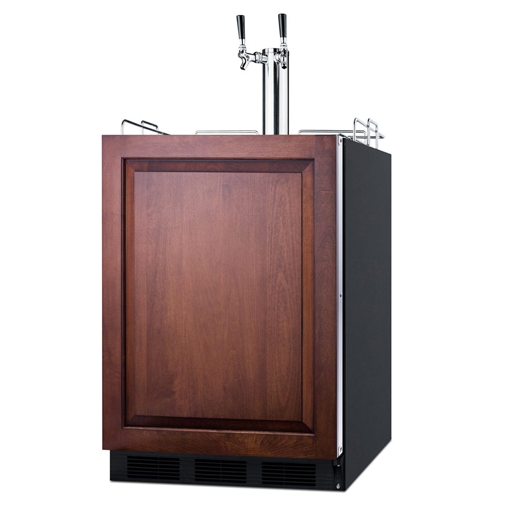 162-SBC58BBIIFADA 24" Kegerator Beer Dispenser w/ (2) Keg Capacity - (1) Column, Black, 115v