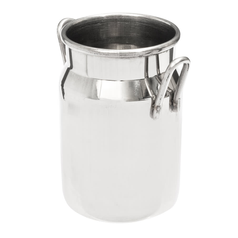 166-MICH5 2" Round Milk Can w/ 5 oz Capacity, Stainless