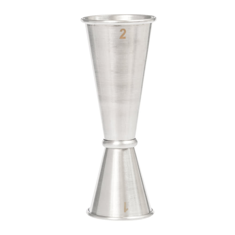 166-JG5 Double Jigger - 1 & 2 oz, Satin Stainless