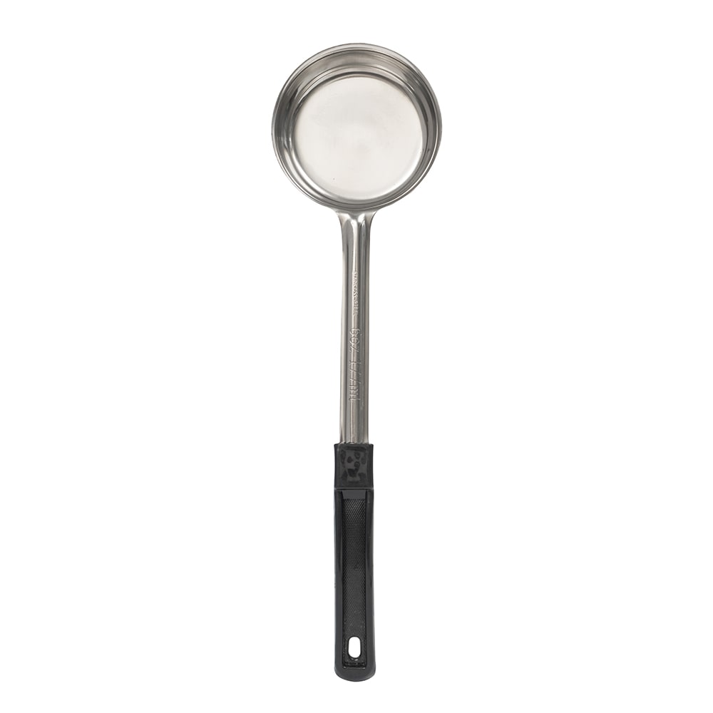 166-SPN6 6 oz Ladle Style Solid Bowl, 3 3/4 in, Grip Handle, Black