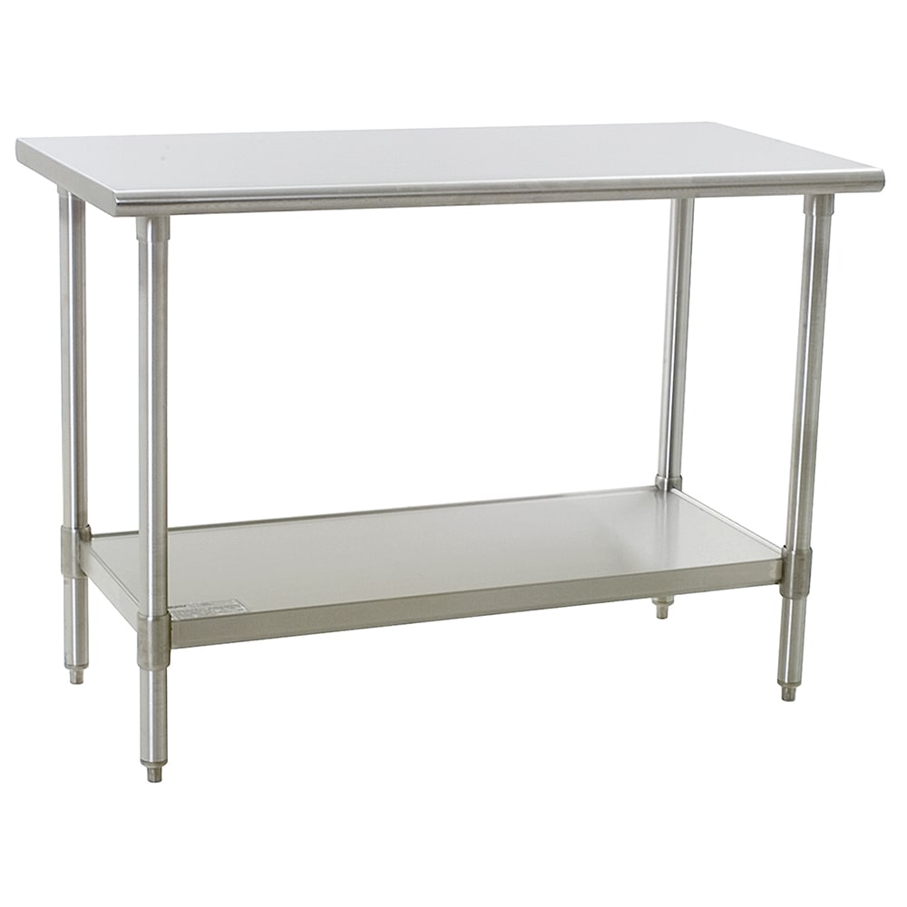 241-T2448SB 48" 16 ga Work Table w/ Undershelf & 430 Series Stainless Flat Top