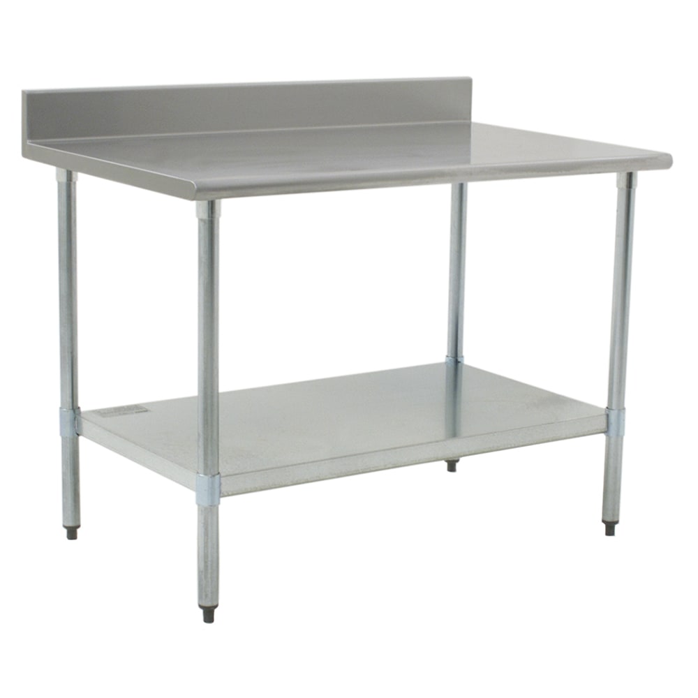 241-T3048BBS 48" 16 ga Work Table w/ Undershelf & 430 Series Stainless Top, 4 1/2"...