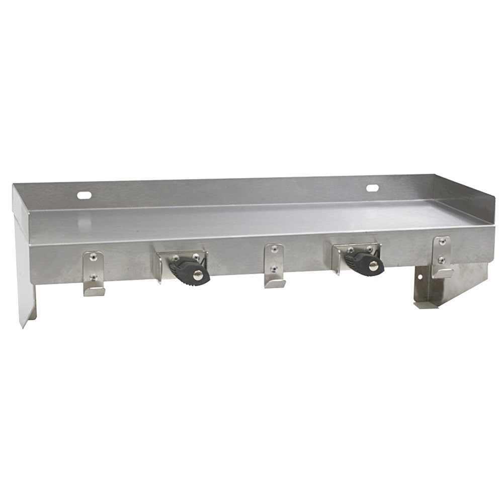 241-US0824163 24" Utility Shelf w/ (2) Mop Holders & (3) Hooks, Stainless