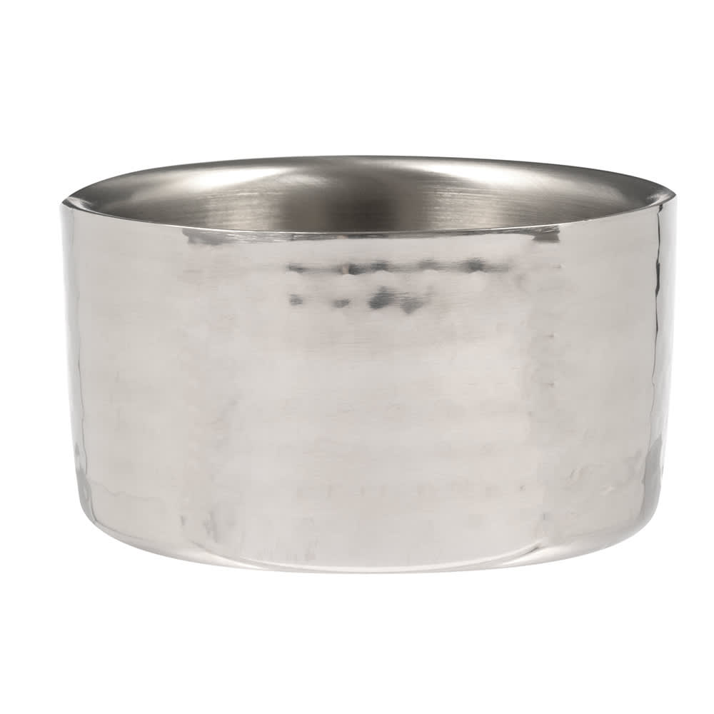 166-DWBH4 17 oz Round Bowl - Hammered, Stainless