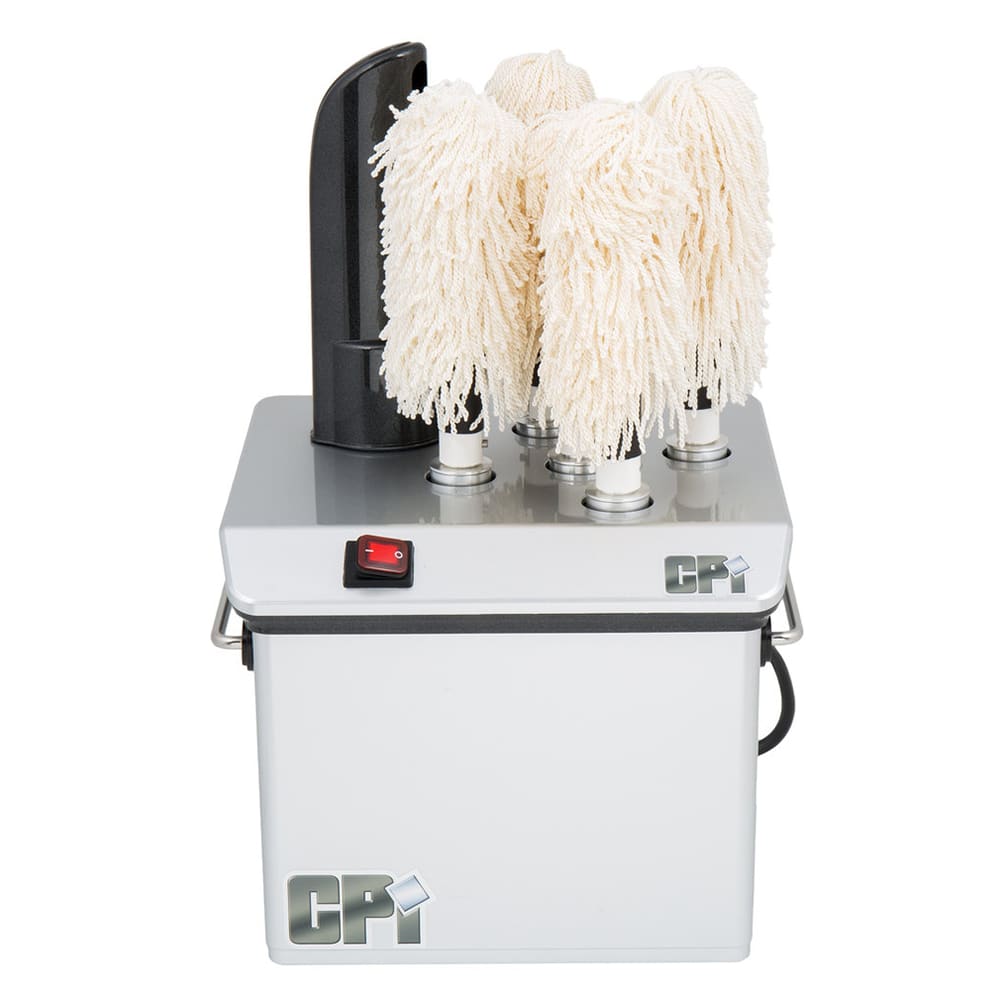 227-GP5SILVER 5 Brush Stemware Dryer/Polisher - (400) Glasses/hr, Silver, 110v