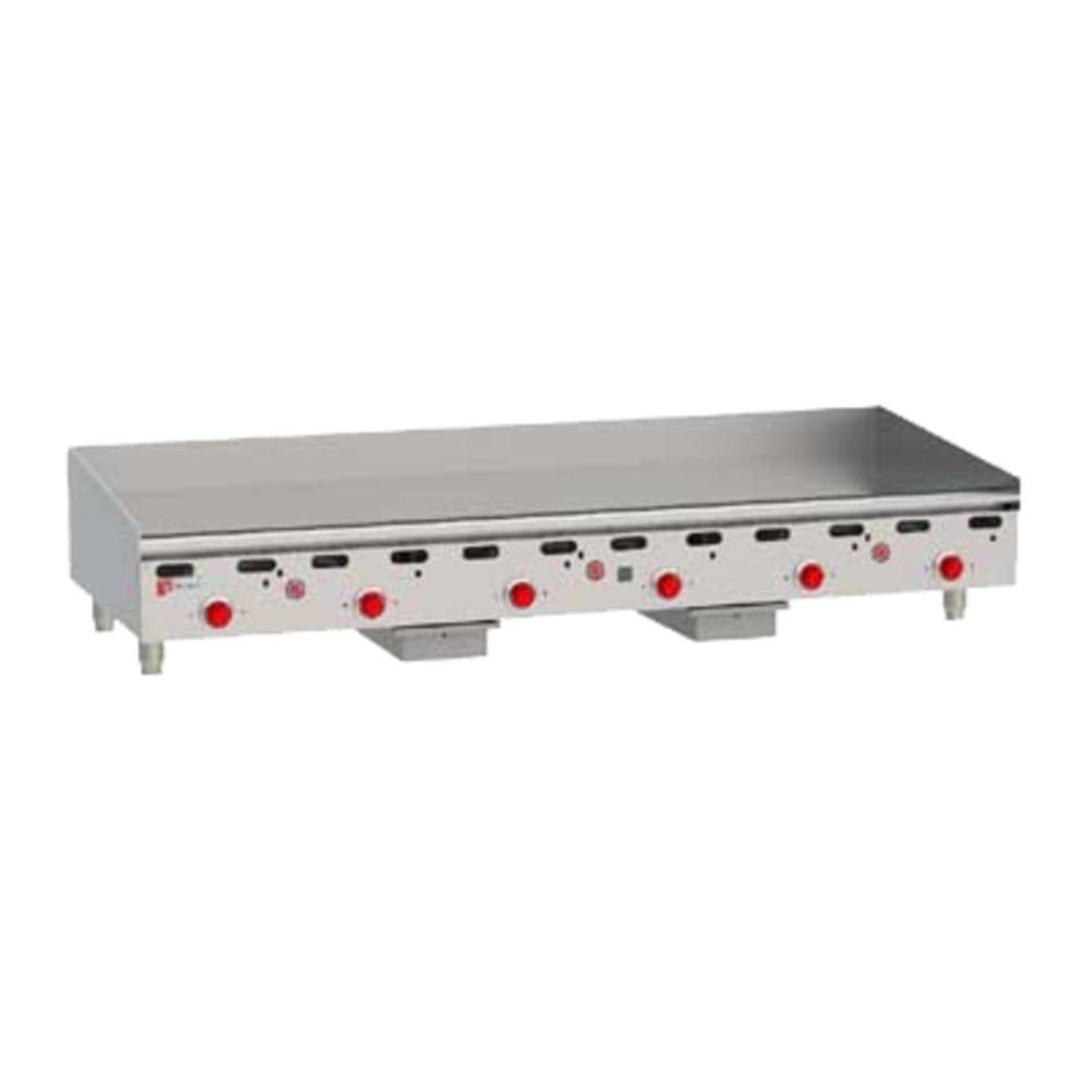 Wolf ASA72 72" Gas Griddle w/ Thermostatic Controls - 1" Steel Plate, Natural Gas
