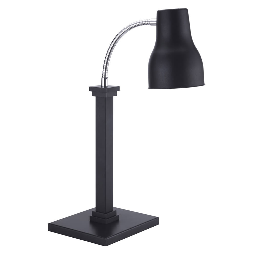 Spring USA 2791-6EB 1 Bulb Heat Lamp w/ Adjustable Arm - Black, 110-120v
