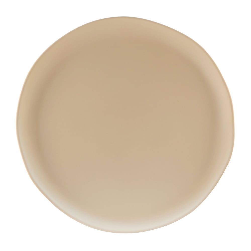 701-B183140V 14" Round Melamine Dinner Plate, Vanilla