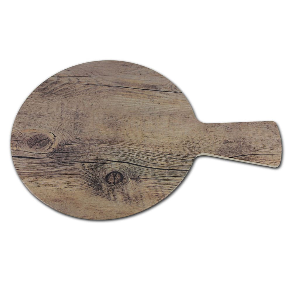 Elite Global Solutions M7RW-DW 7" Round Fo Bwa Serving Board - Melamine, Faux Driftwood