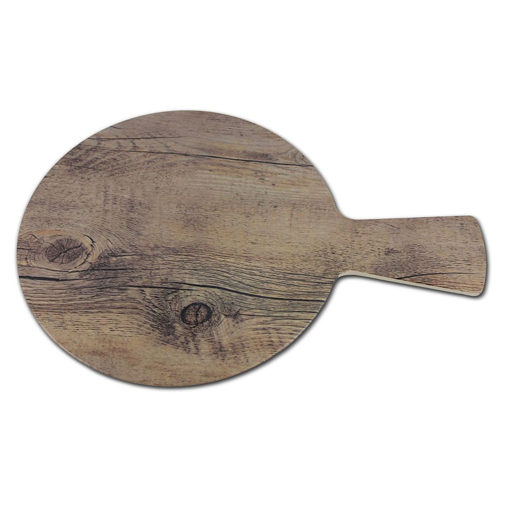 701-M9RWDW 9" Round Fo Bwa Serving Board - Melamine, Faux Driftwood