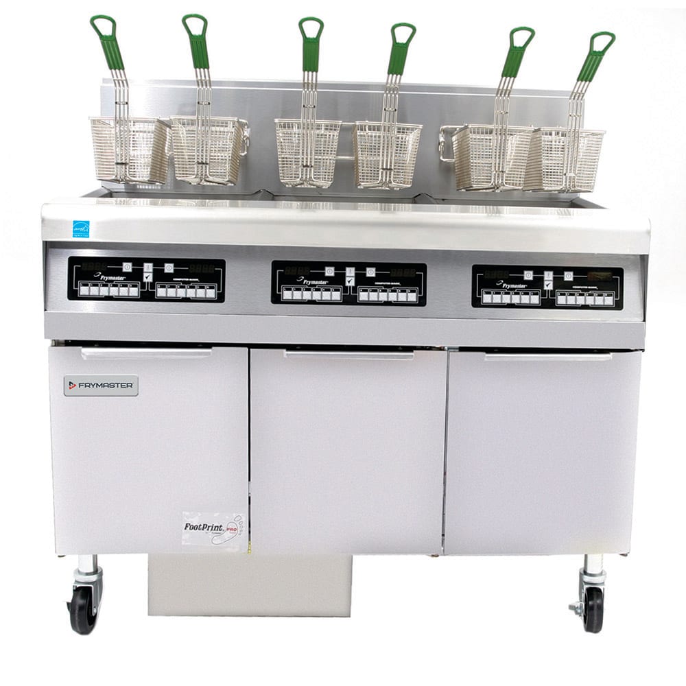 006-FPPH355LP Gas Fryer - (3) 50 lb Vats, Floor Model, Liquid Propane