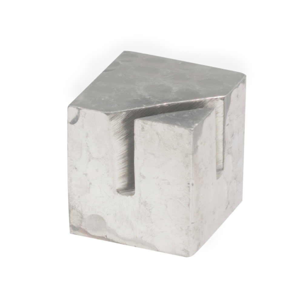 166-HCHS1 7/8" Square Card Holder, Hammered Aluminum