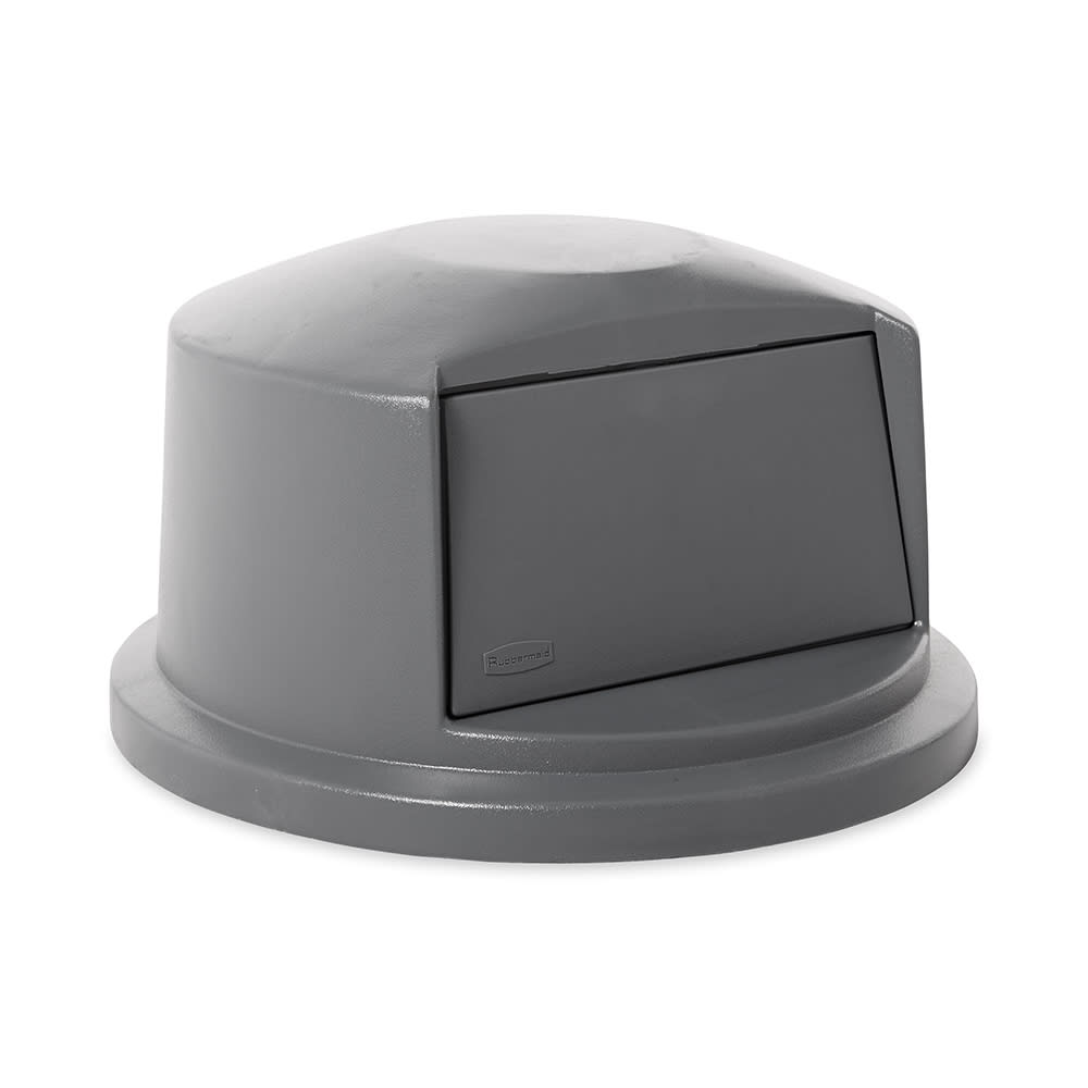 007-263788G Round Dome Trash Can Lid - Plastic, Gray