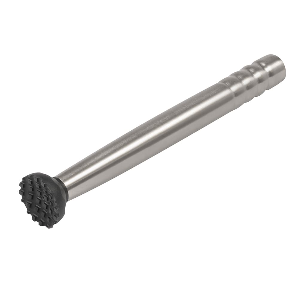 166-MDLR10 10" Muddler, Stainless w/ Black Plastic Tip