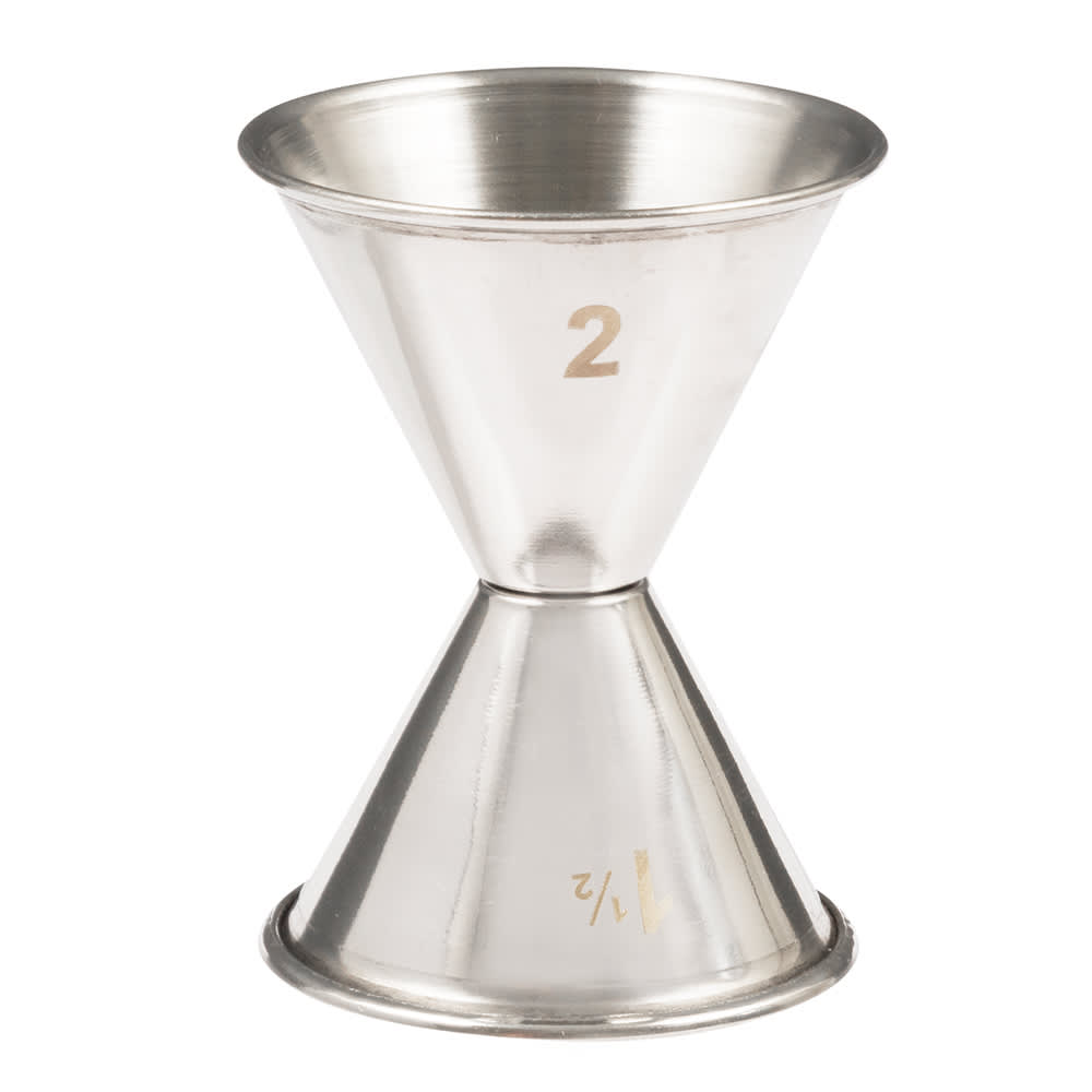 166-J266 Double Jigger - 1 1/2 & 2 oz, Satin Stainless