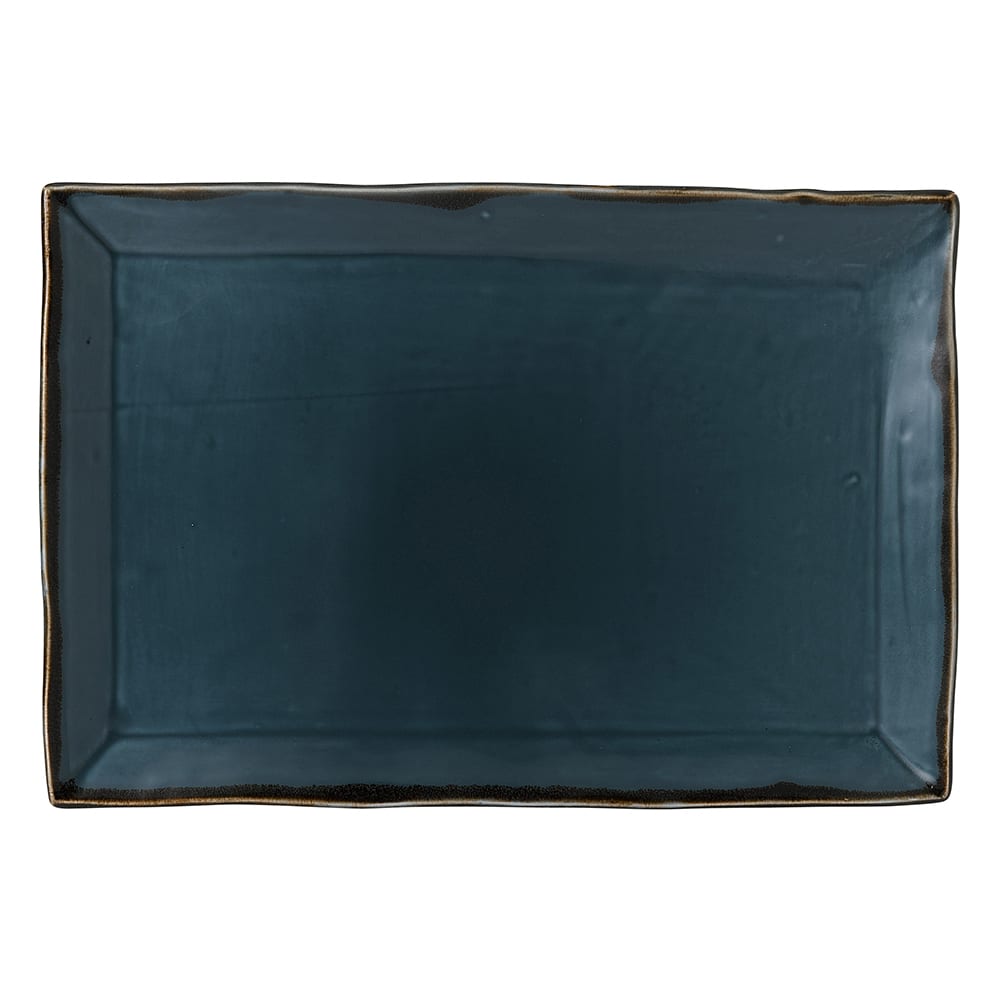 245-HBL01 Rectangular Harvest Tray - 13 1/4" x 9", Ceramic, Blue