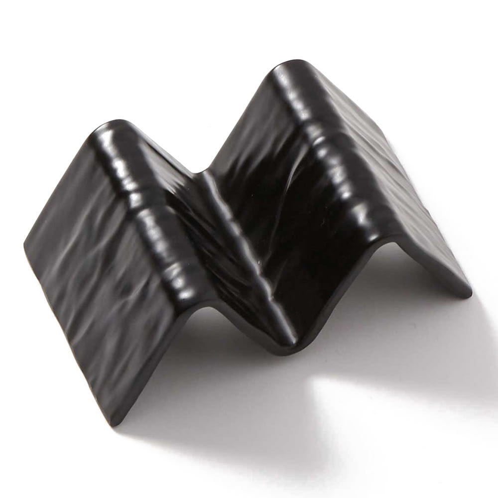 166-THMB1 Taco Holder - Holds 1 to 2 Tacos, Melamine, Black