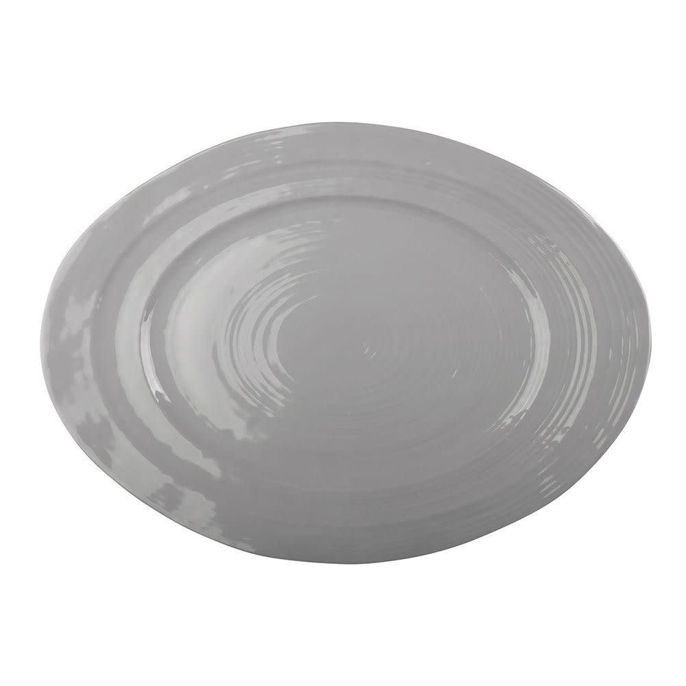 701-M16512OVG 16 1/2" x 12" Oval Della Terra Dish - Melamine, Gray
