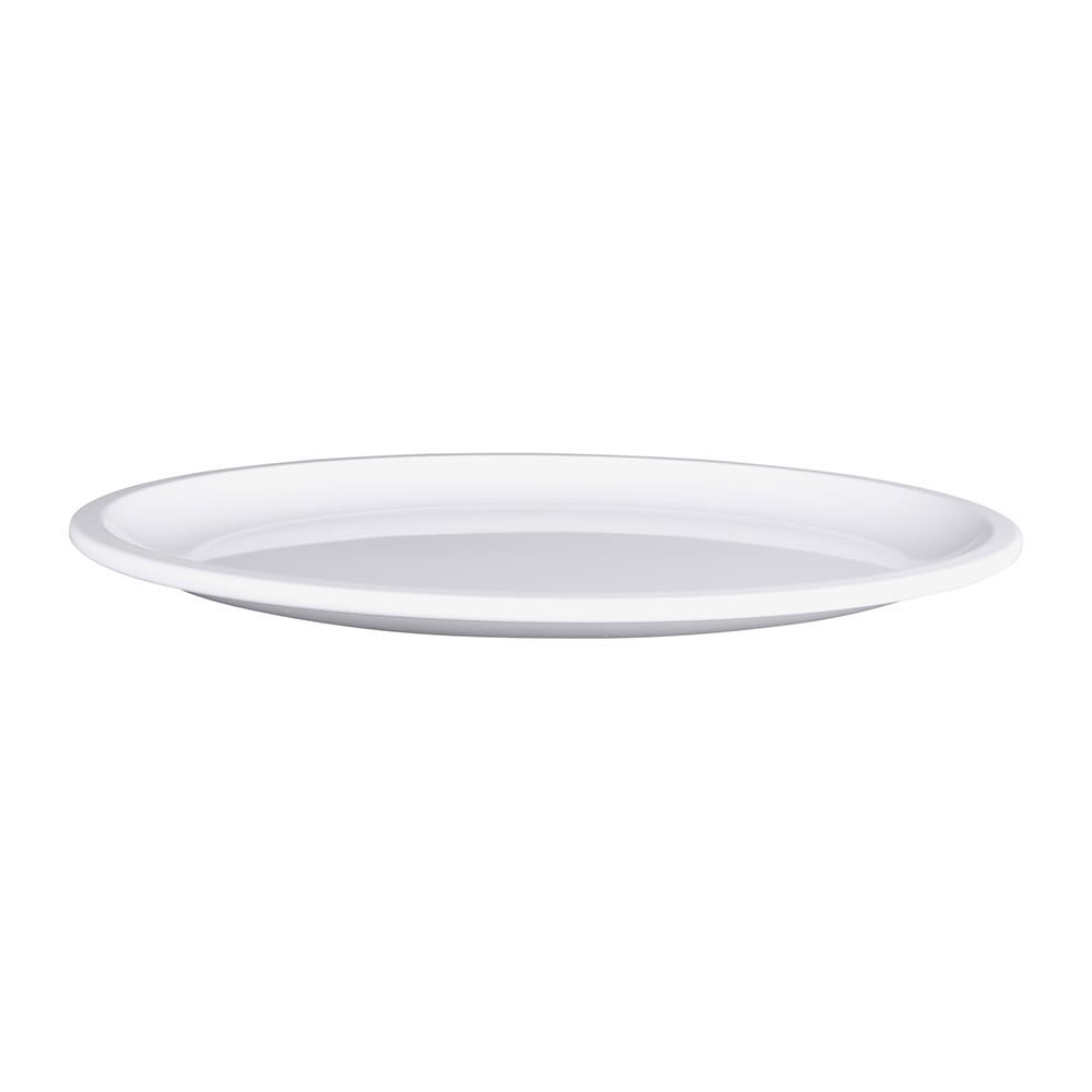 701-M1612OVW 16" x 12" Oval Olympus Platter - Melamine, White