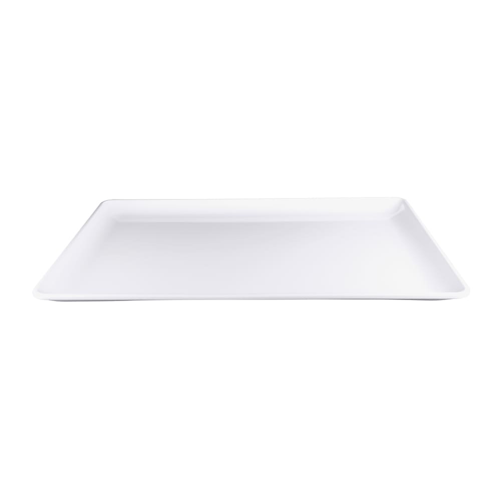701-M2618RCW 26" x 18" Rectangular Serving Tray - Melamine, White