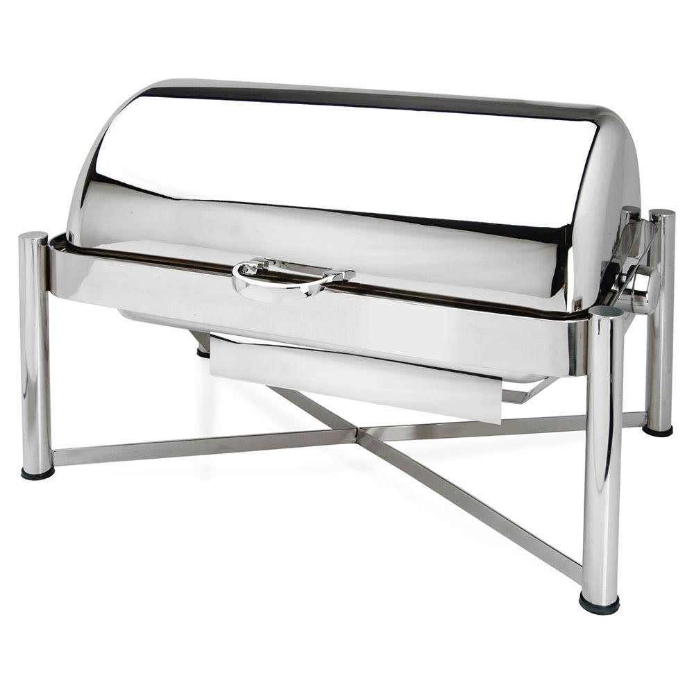 Eastern Tabletop 3124 8 qt Rectangular Chafer w/ Roll Top Cover, Stainless Steel