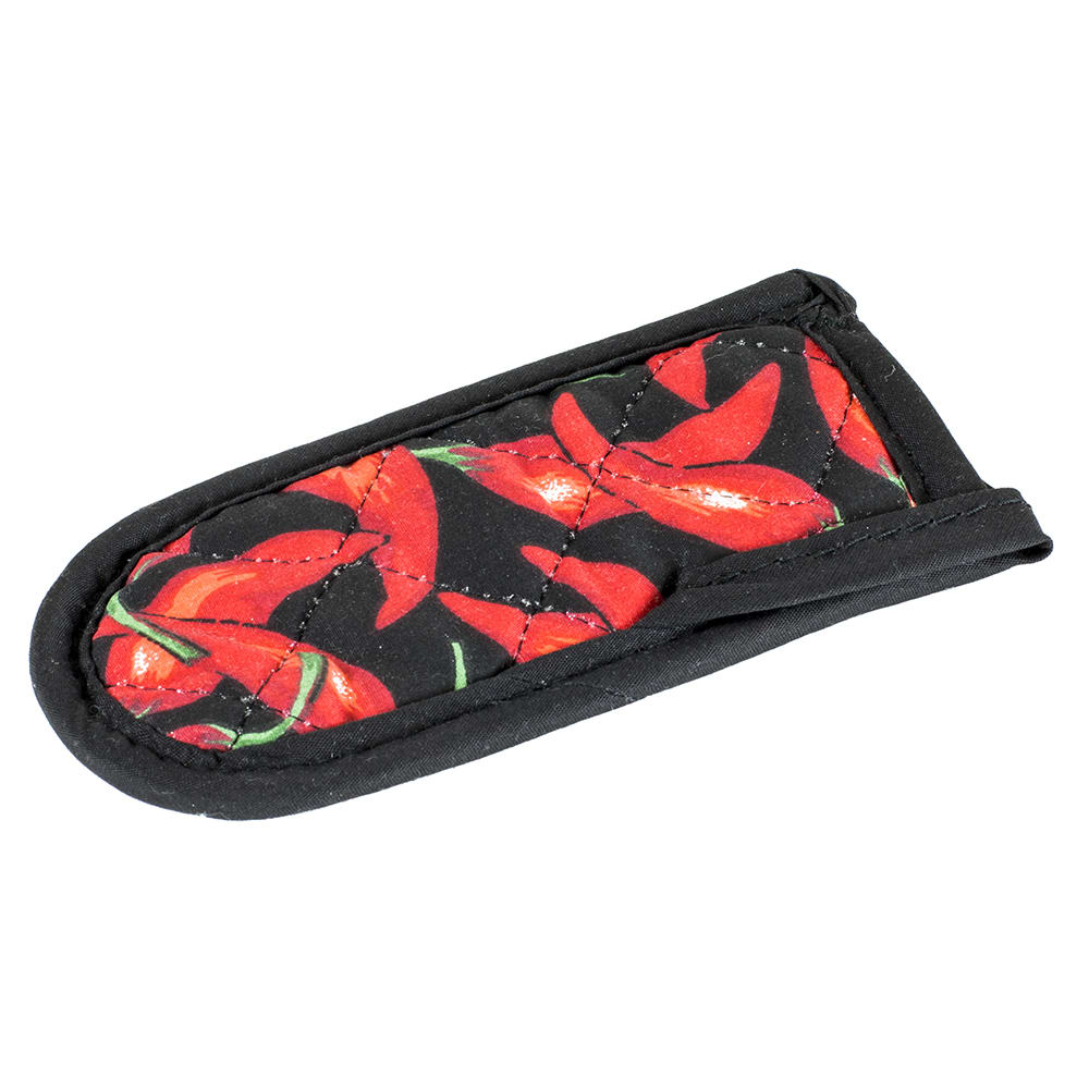 261-HH1 Hot Handle Mitt - 8 1/16" L, Silicon Lining, Red Chili Pepper Design