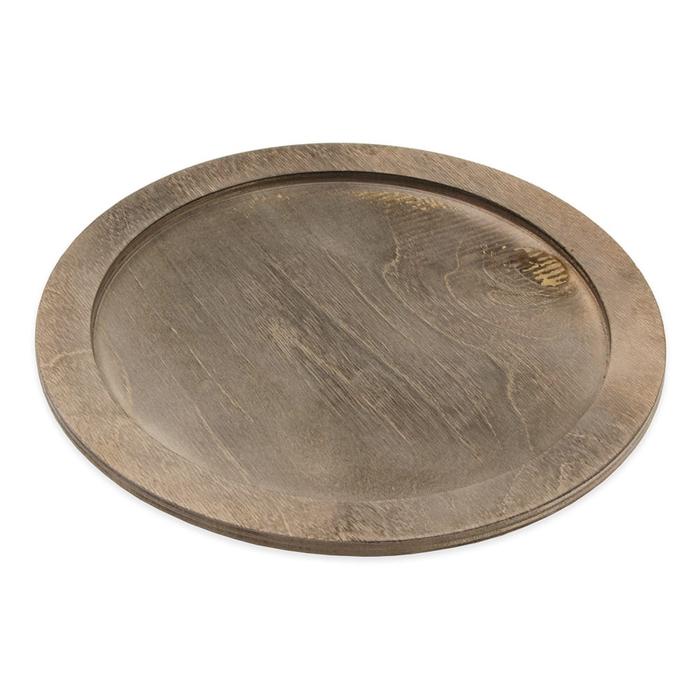 261-U7RP 11" Round Wood Underliner, Walnut Stain