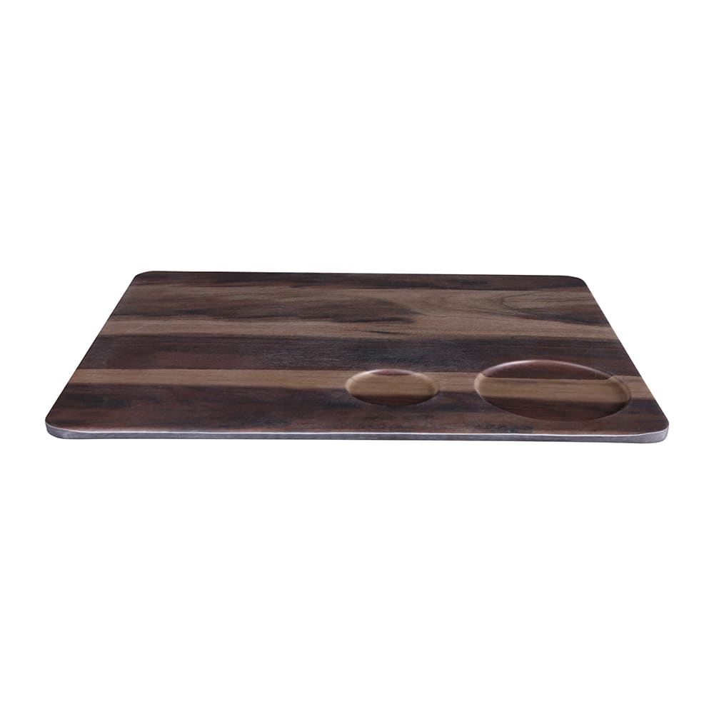701-M12105RCHW Rectangular Fo Bwa Serving Board - 12" x 10", Melamine, Faux Hickory