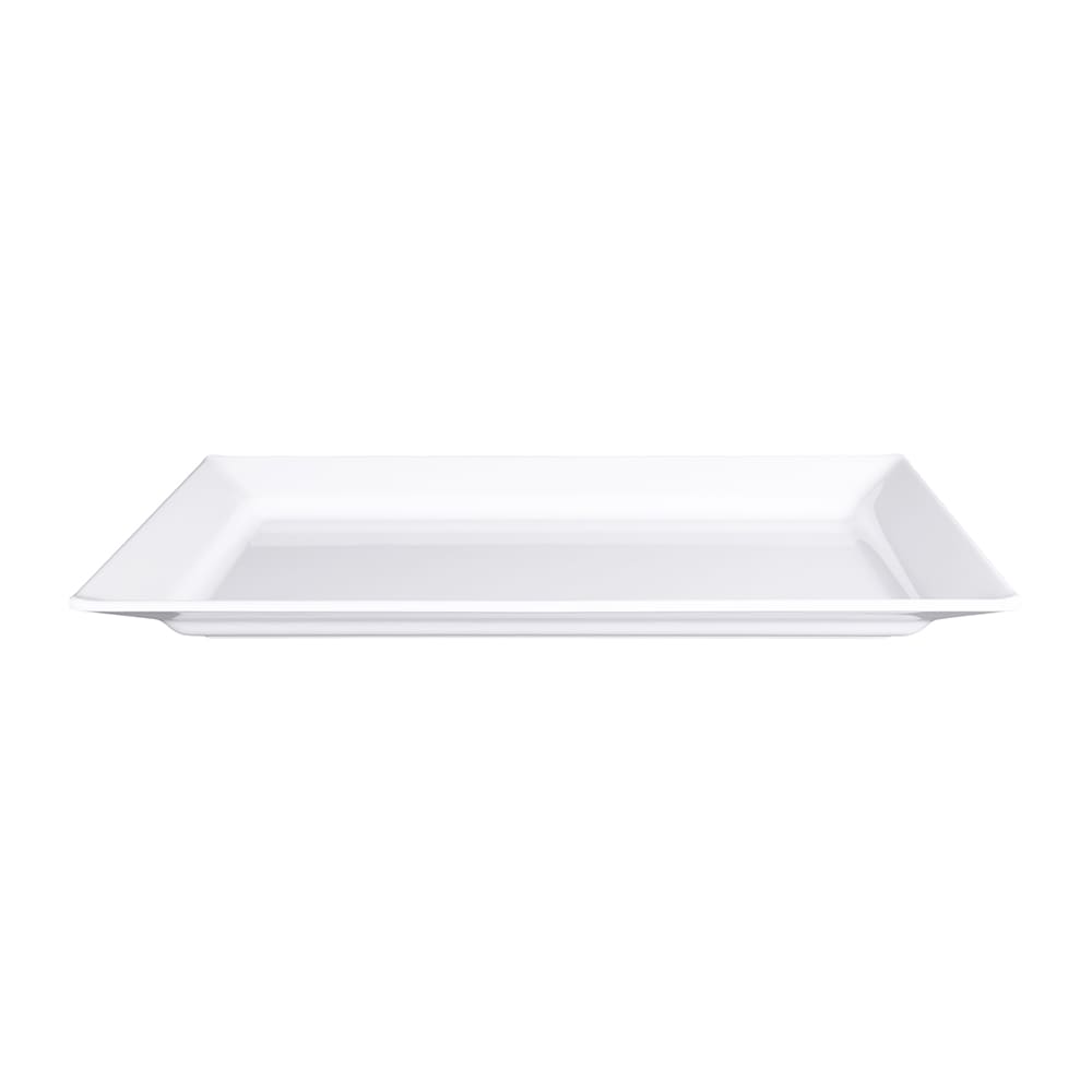 701-Q2V1710 17 1/4" x 10 1/2" Rectangular Vogue Serving Platter - Melamine, White