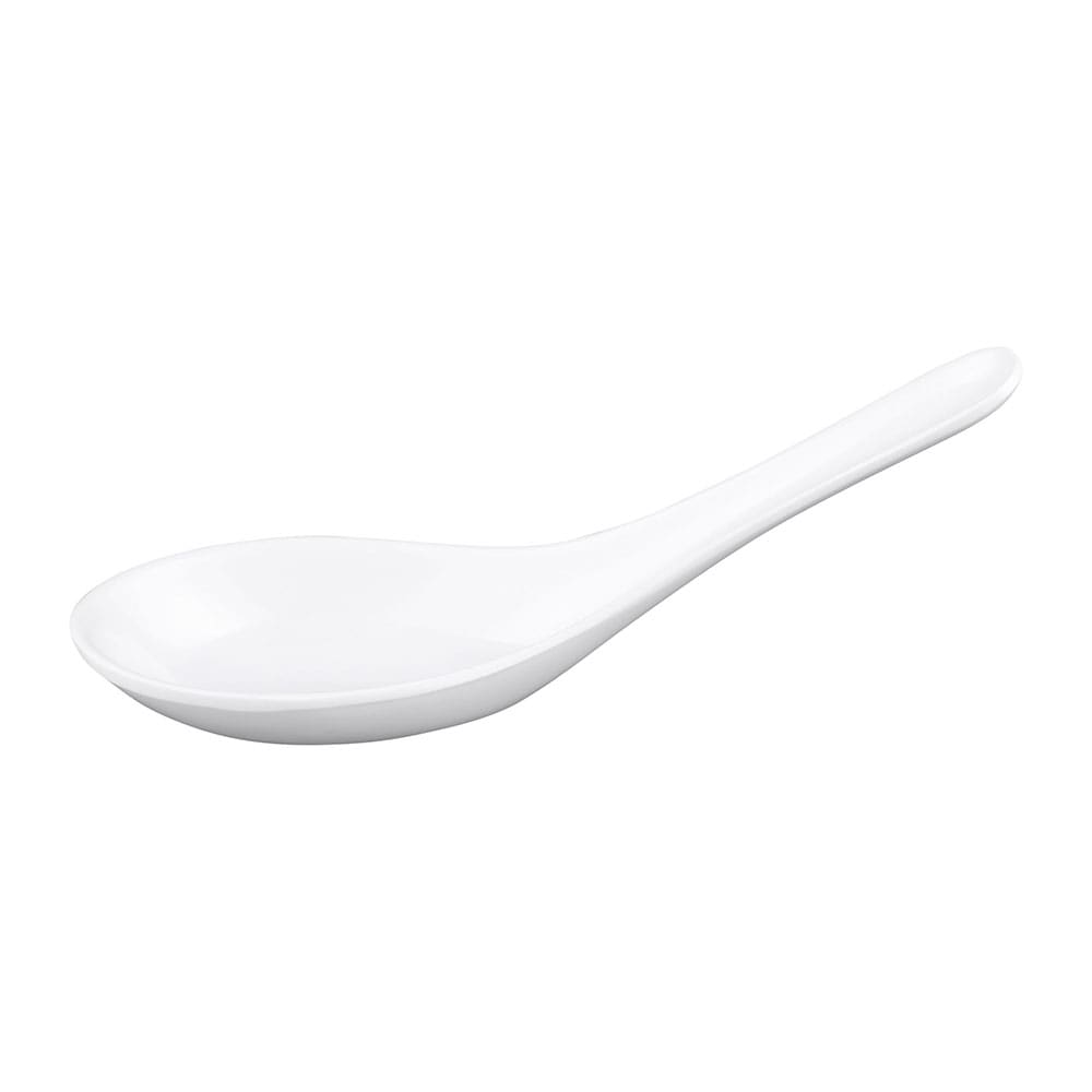 701-0203W 5 3/8" Melamine Soup Spoon, White