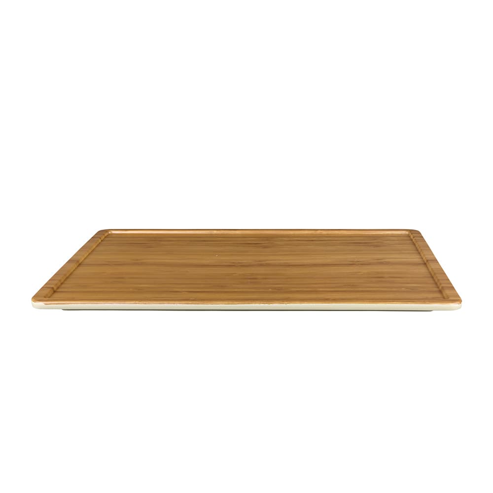 Elite Global Solutions M1215RCFP-BB Rectangular Fo Bwa Serving Board - 15" x 12", Melamine, Faux Bamboo