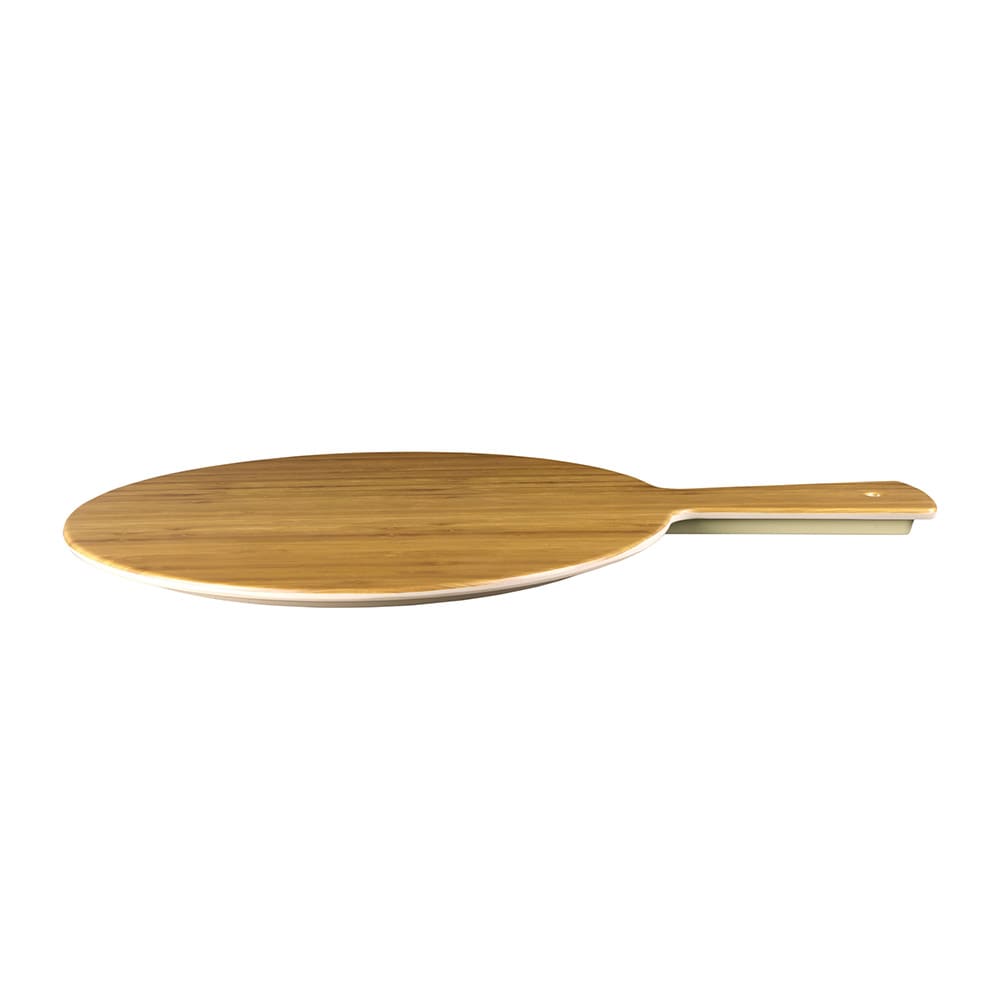 701-M12RWBB 12" Round Fo Bwa Serving Board - Melamine, Faux Bamboo