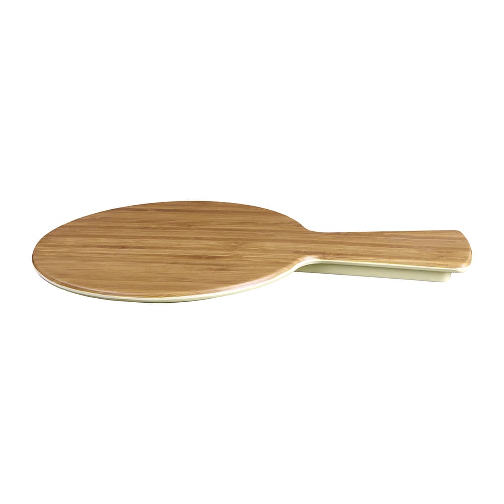 Elite Global Solutions M7RW-BB 7" Round Fo Bwa Serving Board - Melamine, Faux Bamboo